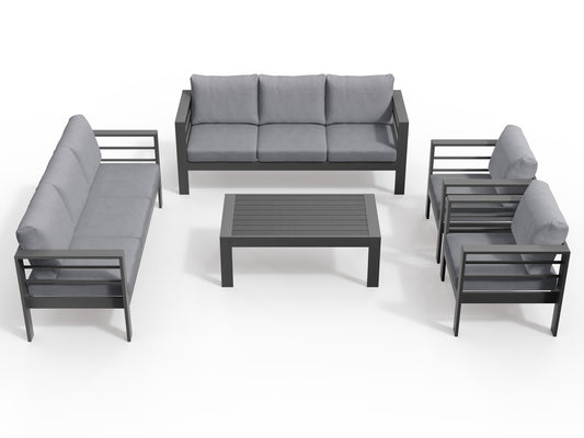 LANOX Milano Aluminium Gartenmöbel Set 5-teiliges für 8 Personen