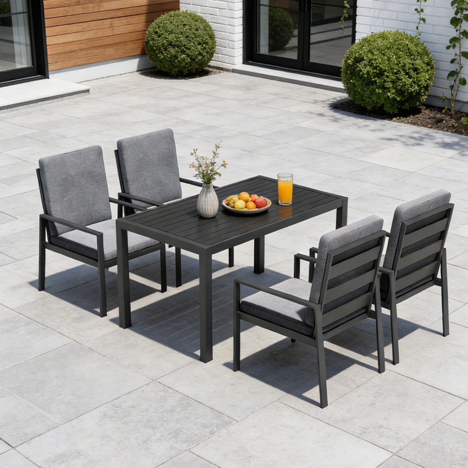 LANOX Aurelia Garten Essgruppe 4 Personen Aluminium