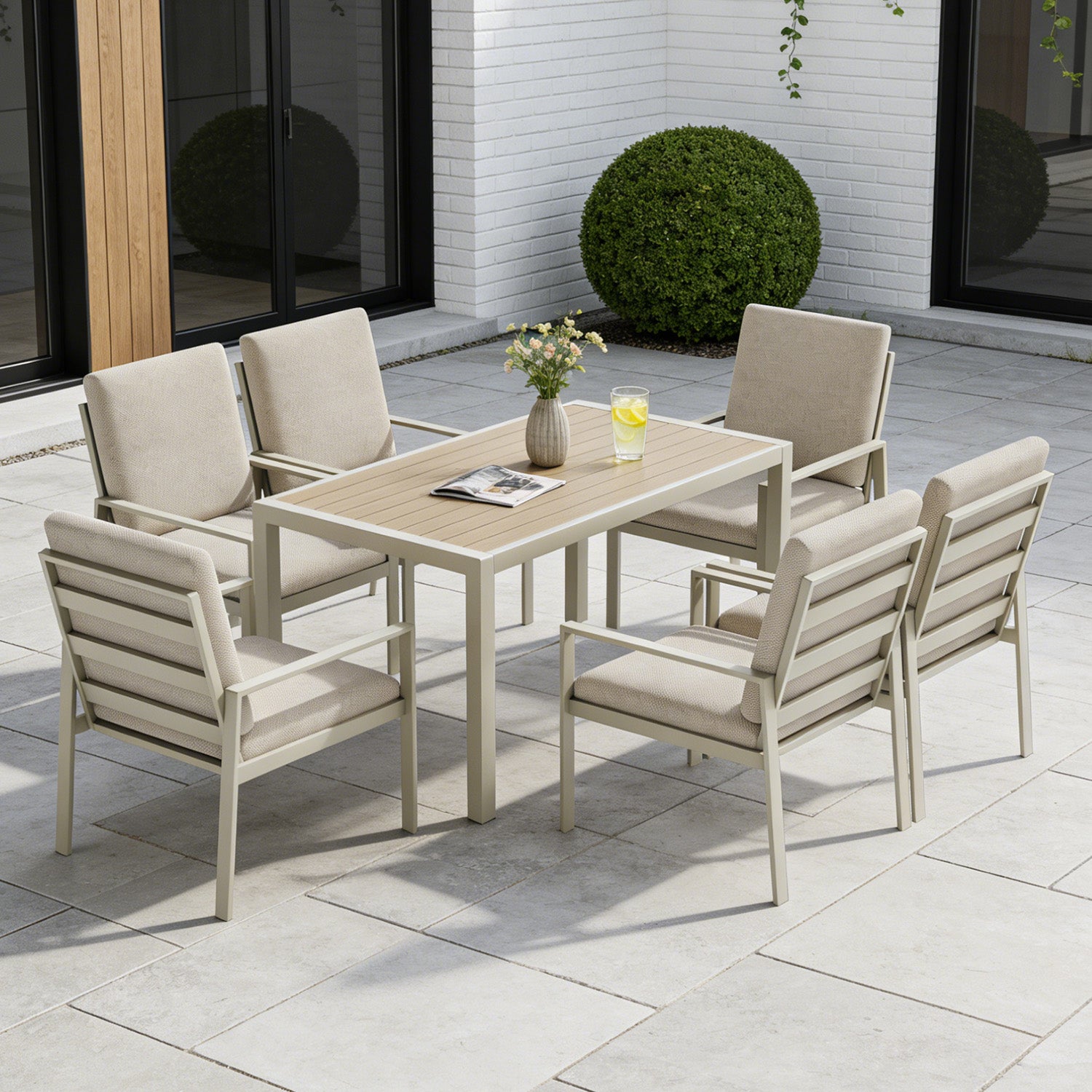 LANOX Aurelia Garten Essgruppe 6 Personen Aluminium