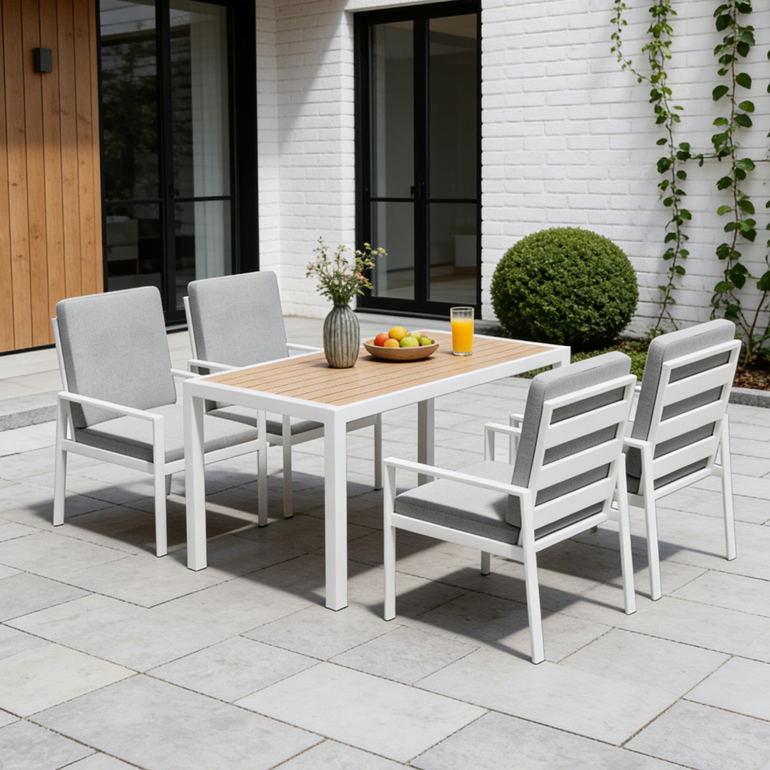 LANOX Aurelia Garten Essgruppe 4 Personen Aluminium