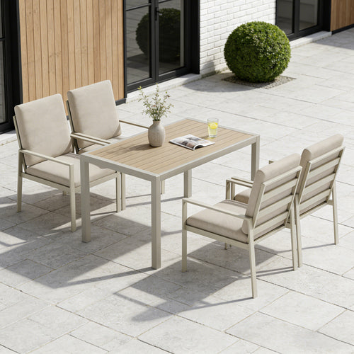 LANOX Aurelia Garten Essgruppe 4 Personen Aluminium
