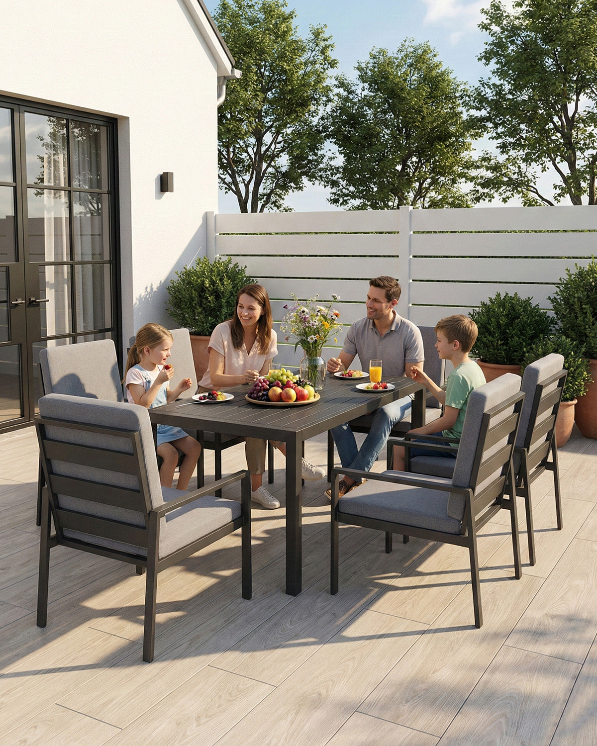 LANOX Aurelia Garten Essgruppe 6 Personen Aluminium