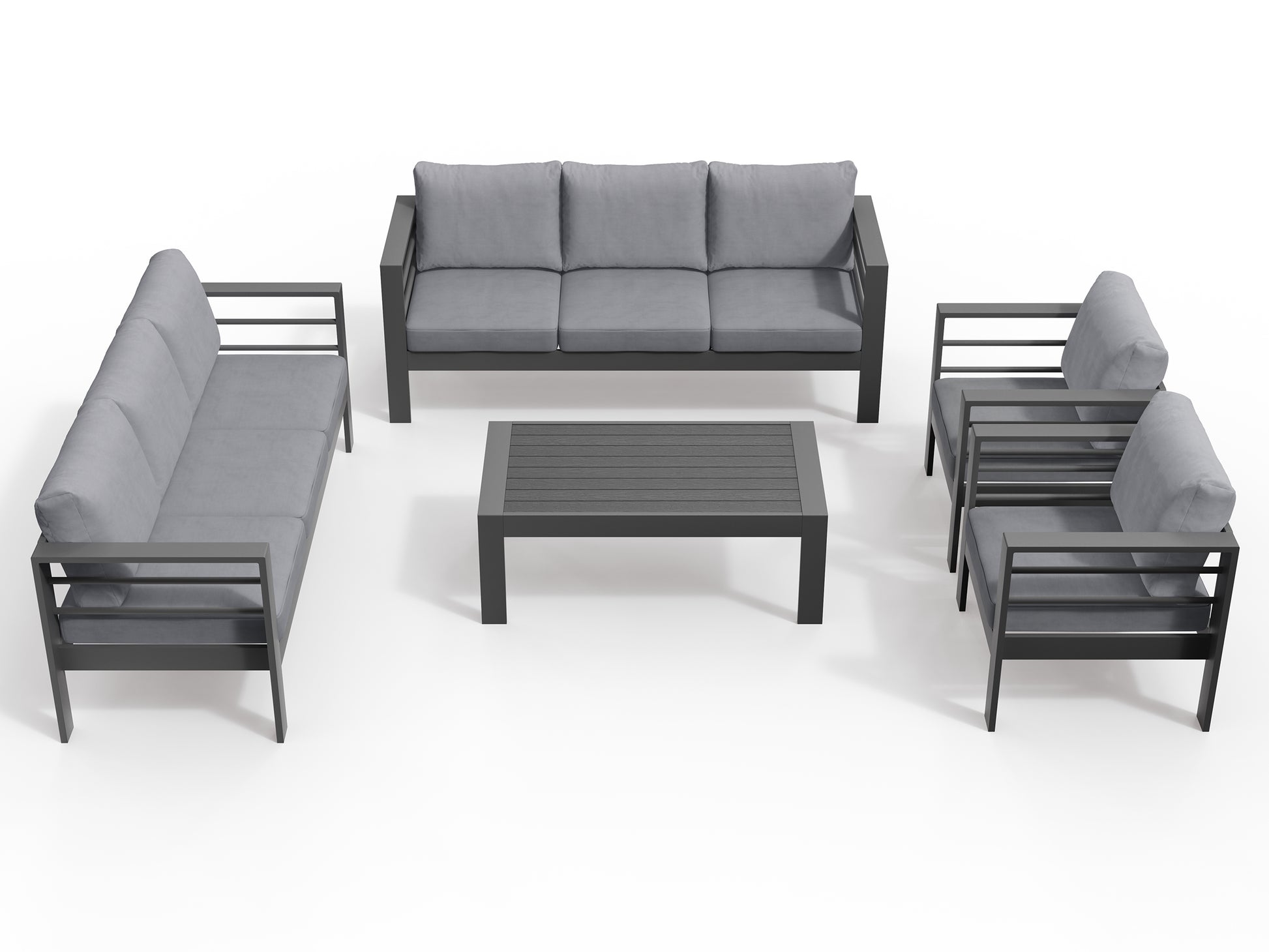 LANOX Milano Aluminium Gartenmöbel Set 5-teiliges für 8 Personen