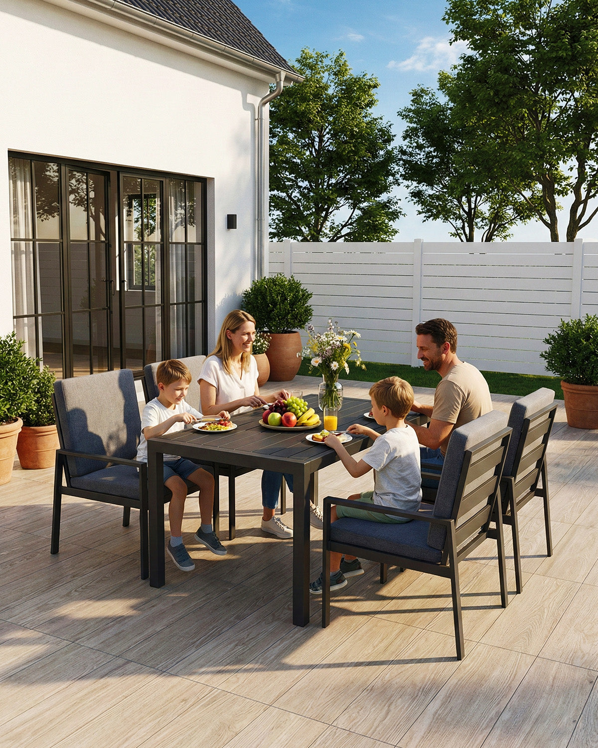 LANOX Aurelia Garten Essgruppe 4 Personen Aluminium