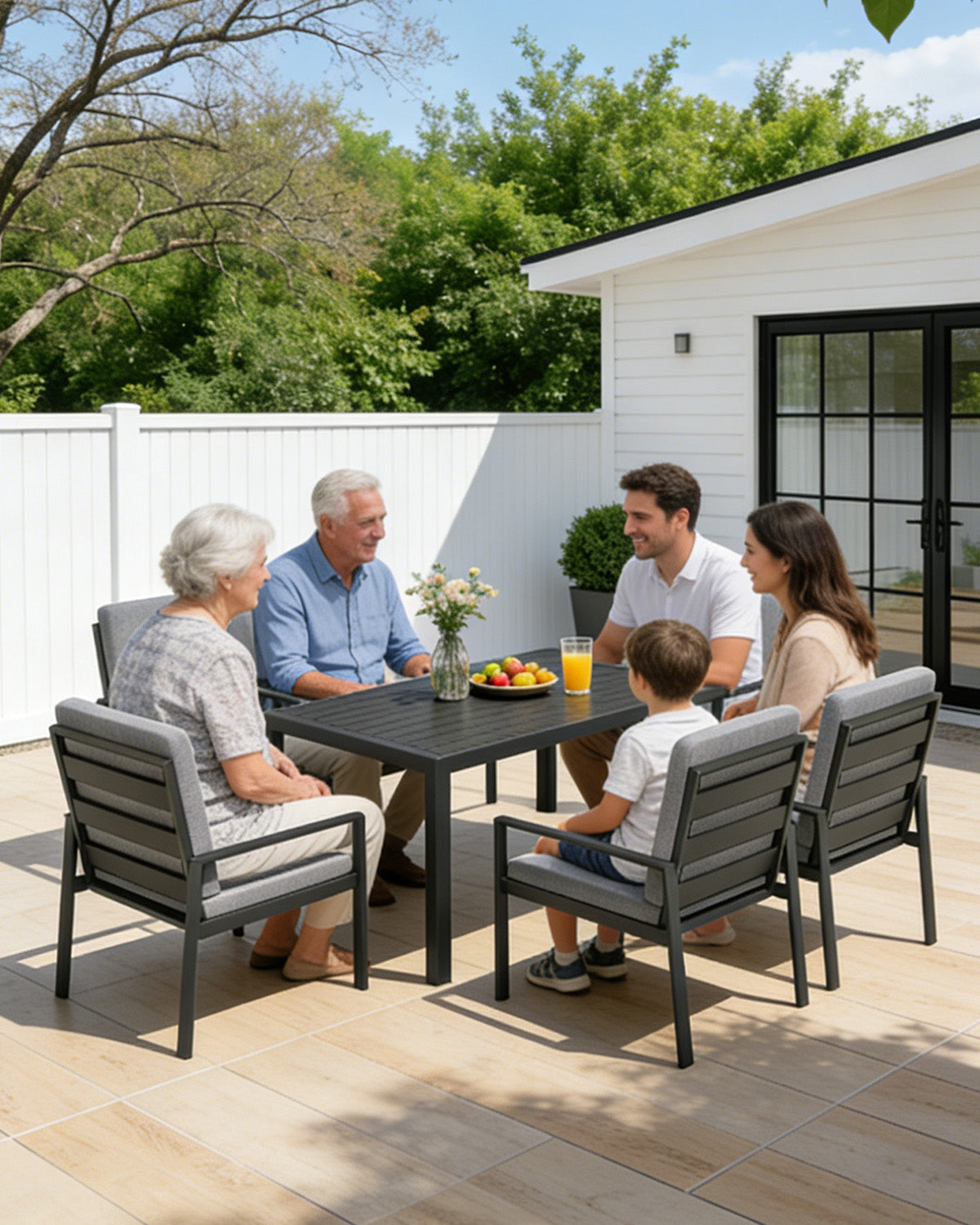 LANOX Aurelia Garten Essgruppe 6 Personen Aluminium