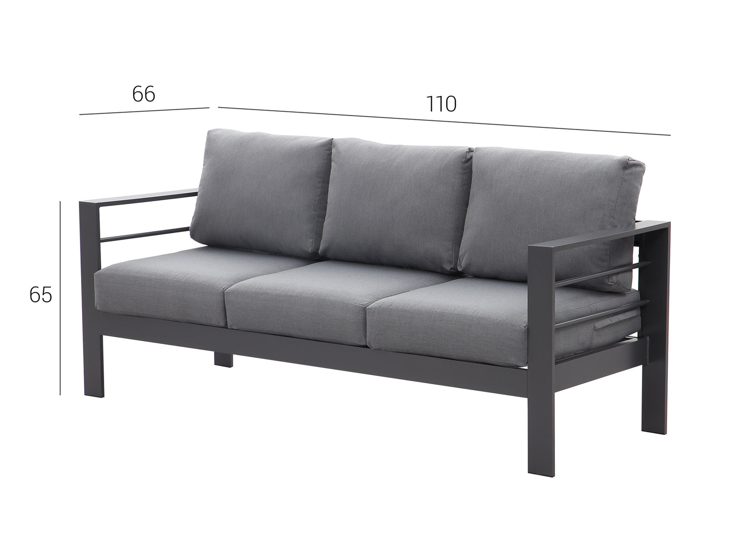 LANOX Milano Aluminium Gartenmöbel Set 5-teiliges für 8 Personen