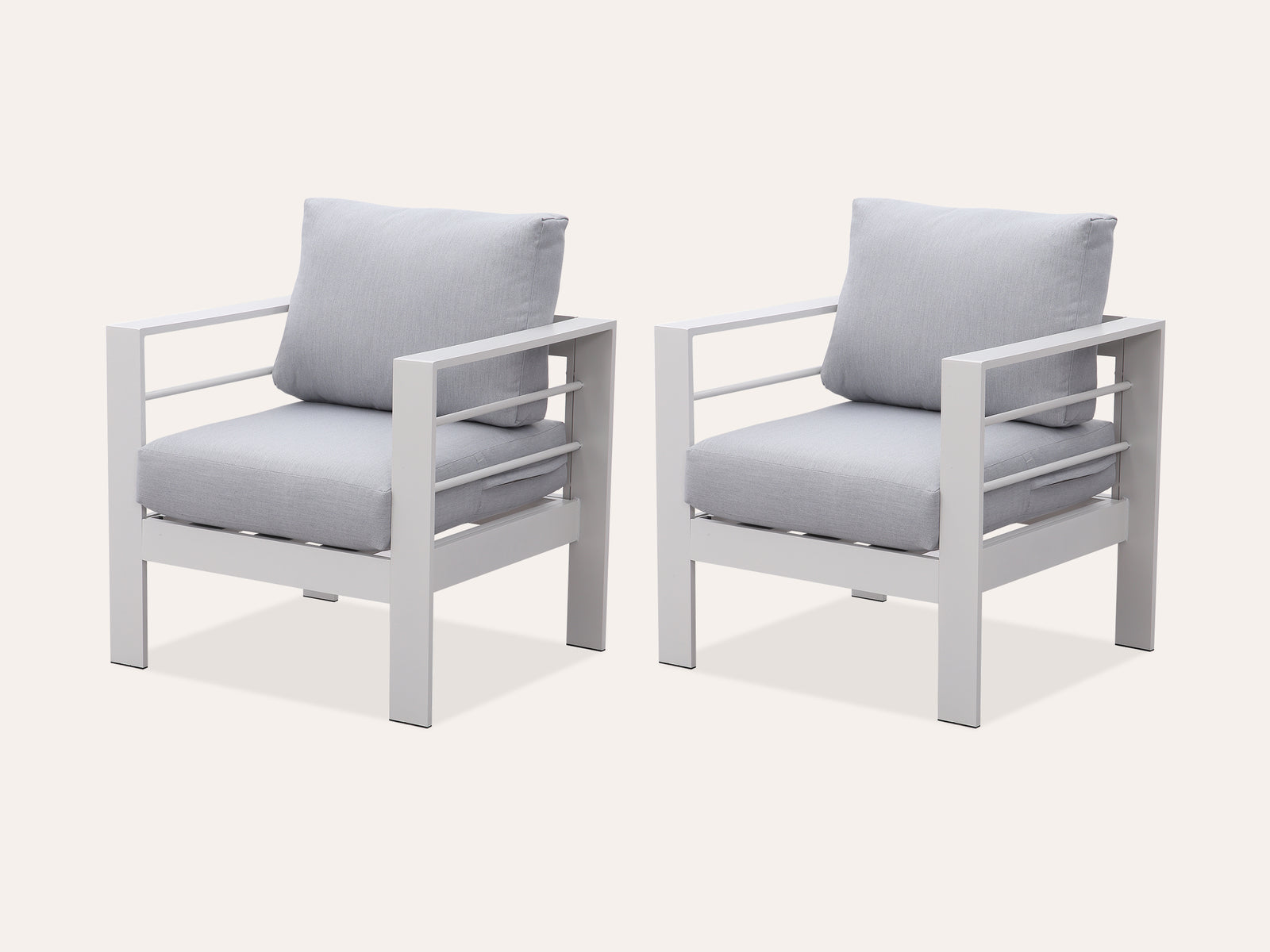 LANOX Milano Aluminium Gartensessel Set, 2-tlg. für 2 Personen