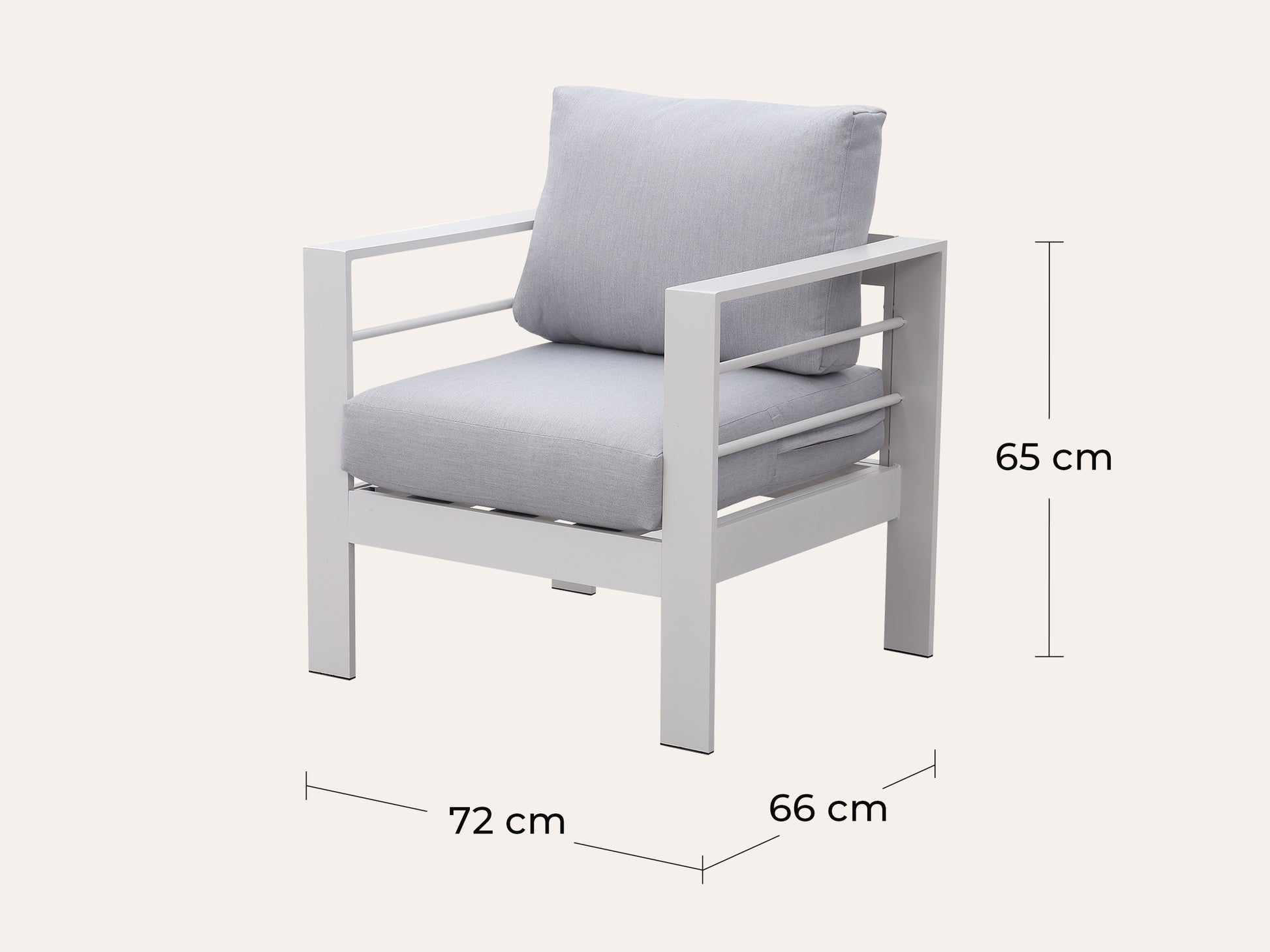 LANOX Milano Aluminium Gartensessel Set, 2-tlg. für 2 Personen
