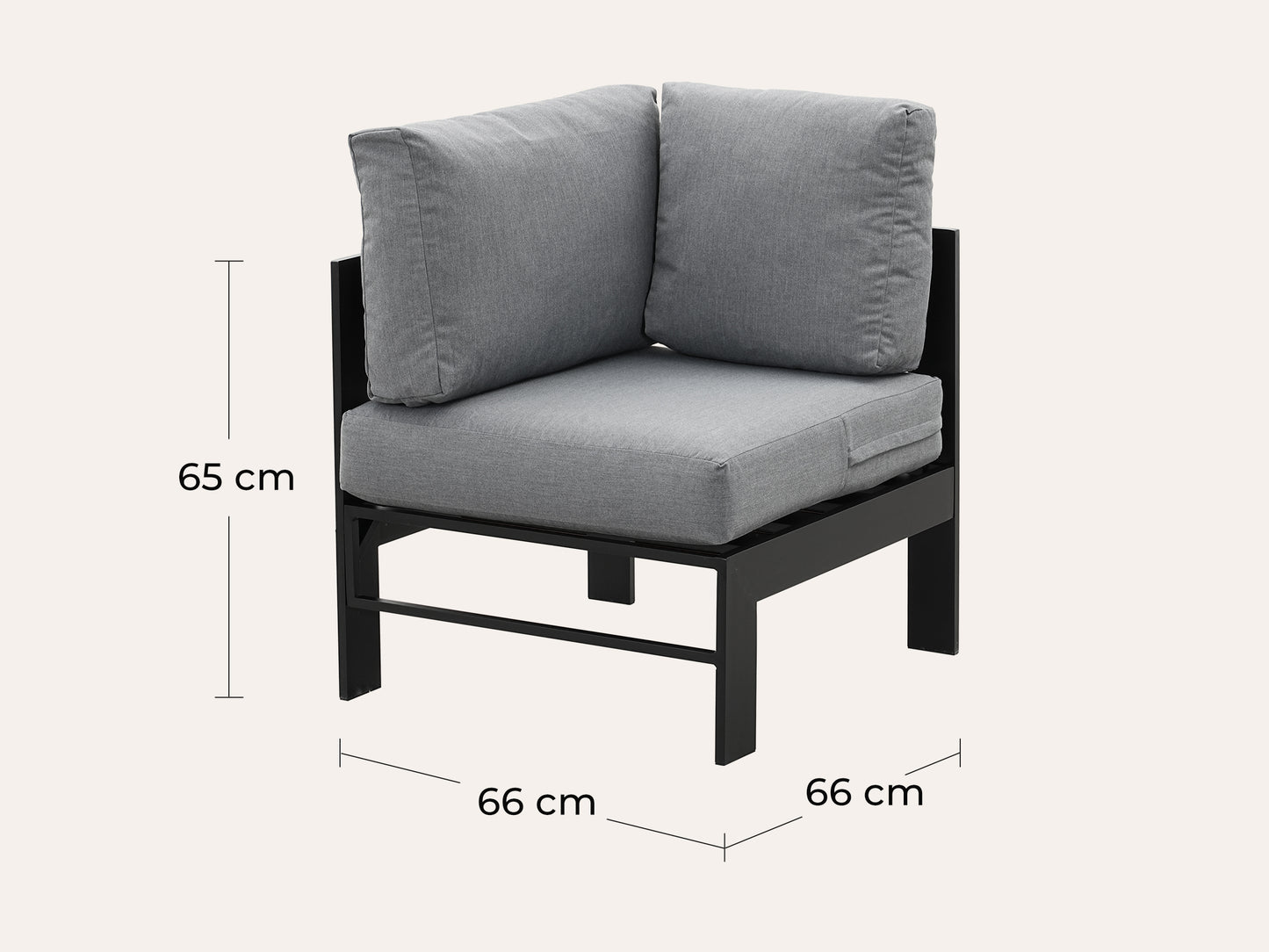LANOX Modena Aluminium Gartenlounge Set mit Tisch & Bank