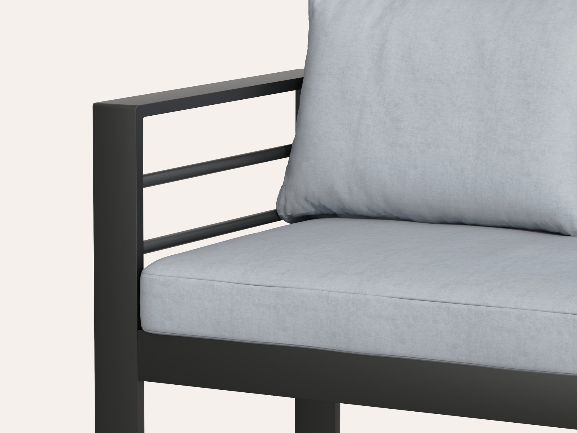 LANOX Modena Aluminium Gartenlounge Set mit Tisch & Bank