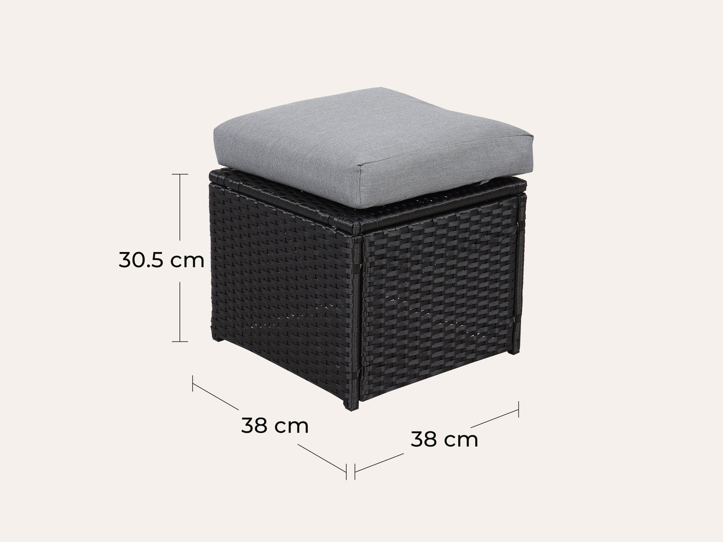 LANOX Salerno Polyrattan Gartenmöbel Set mit Esstisch