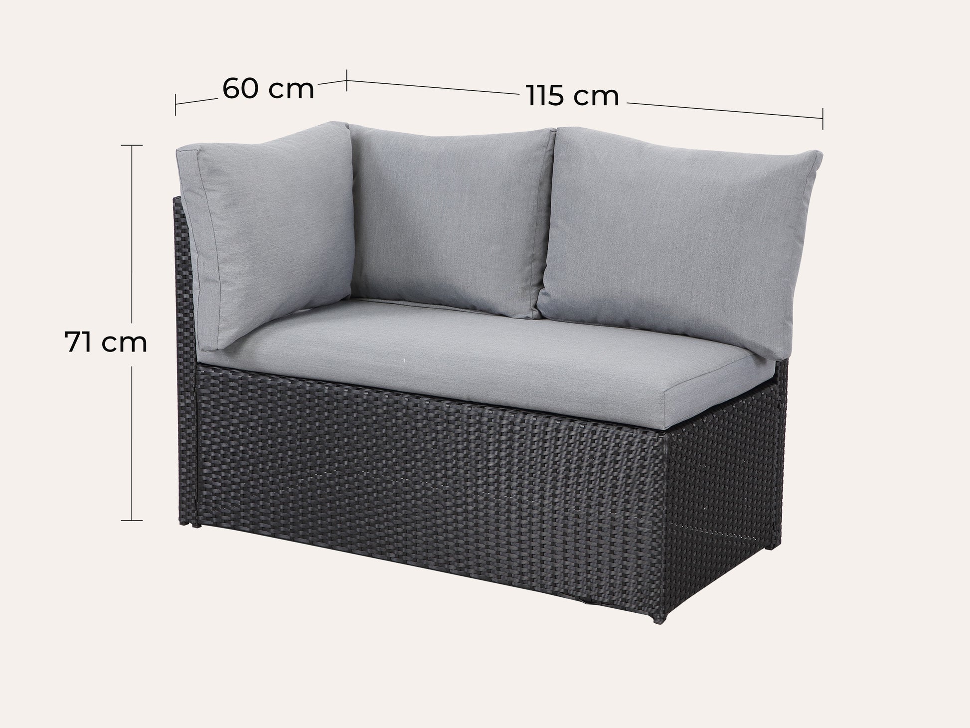 LANOX Salerno Polyrattan Gartenmöbel Set mit Esstisch