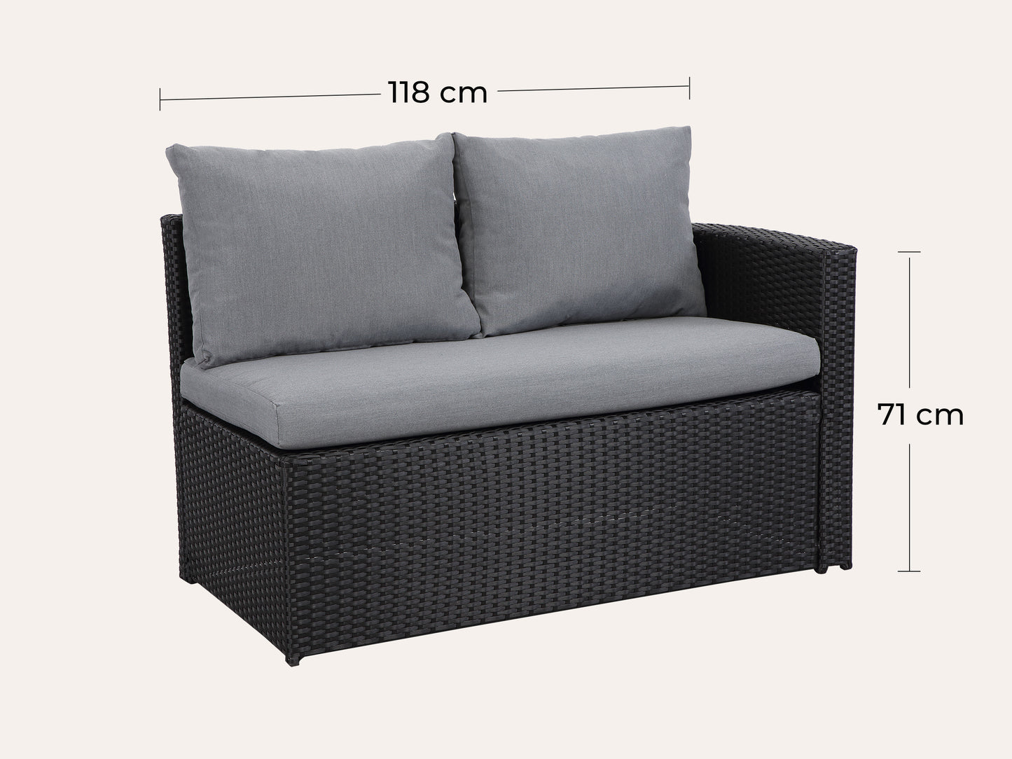 LANOX Salerno Polyrattan Gartenmöbel Set mit Esstisch