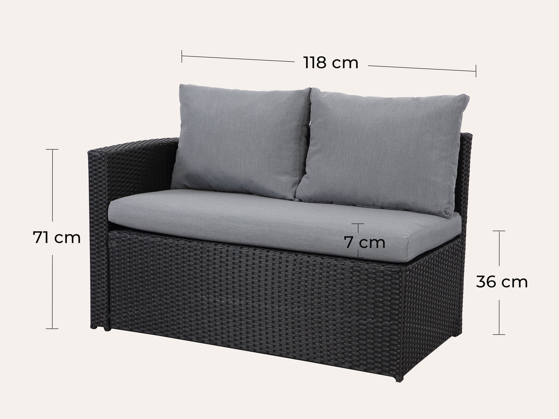 LANOX Salerno Polyrattan Gartenmöbel Set mit Esstisch