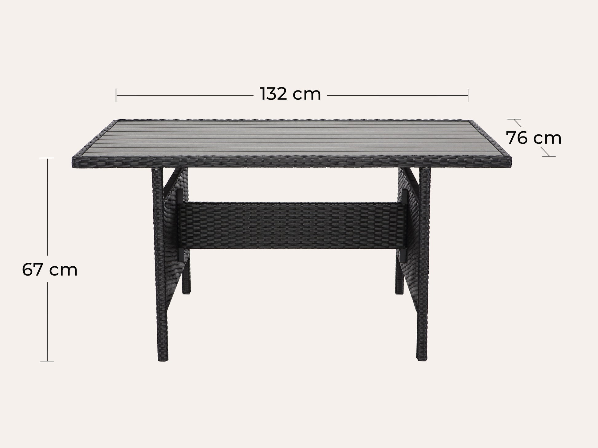 LANOX Salerno Polyrattan Gartenmöbel Set mit Esstisch