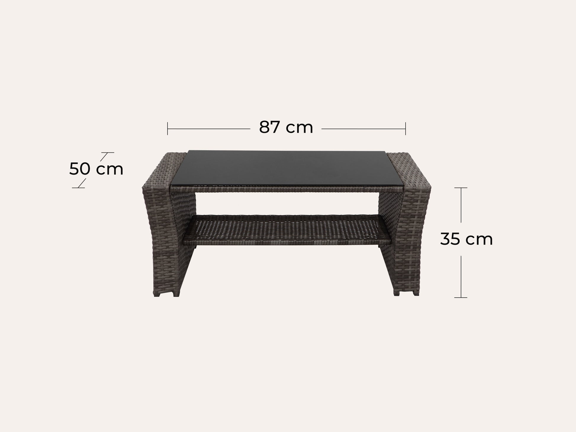 LANOX Verona Polyrattan Gartenmöbel Set, 4-teilig