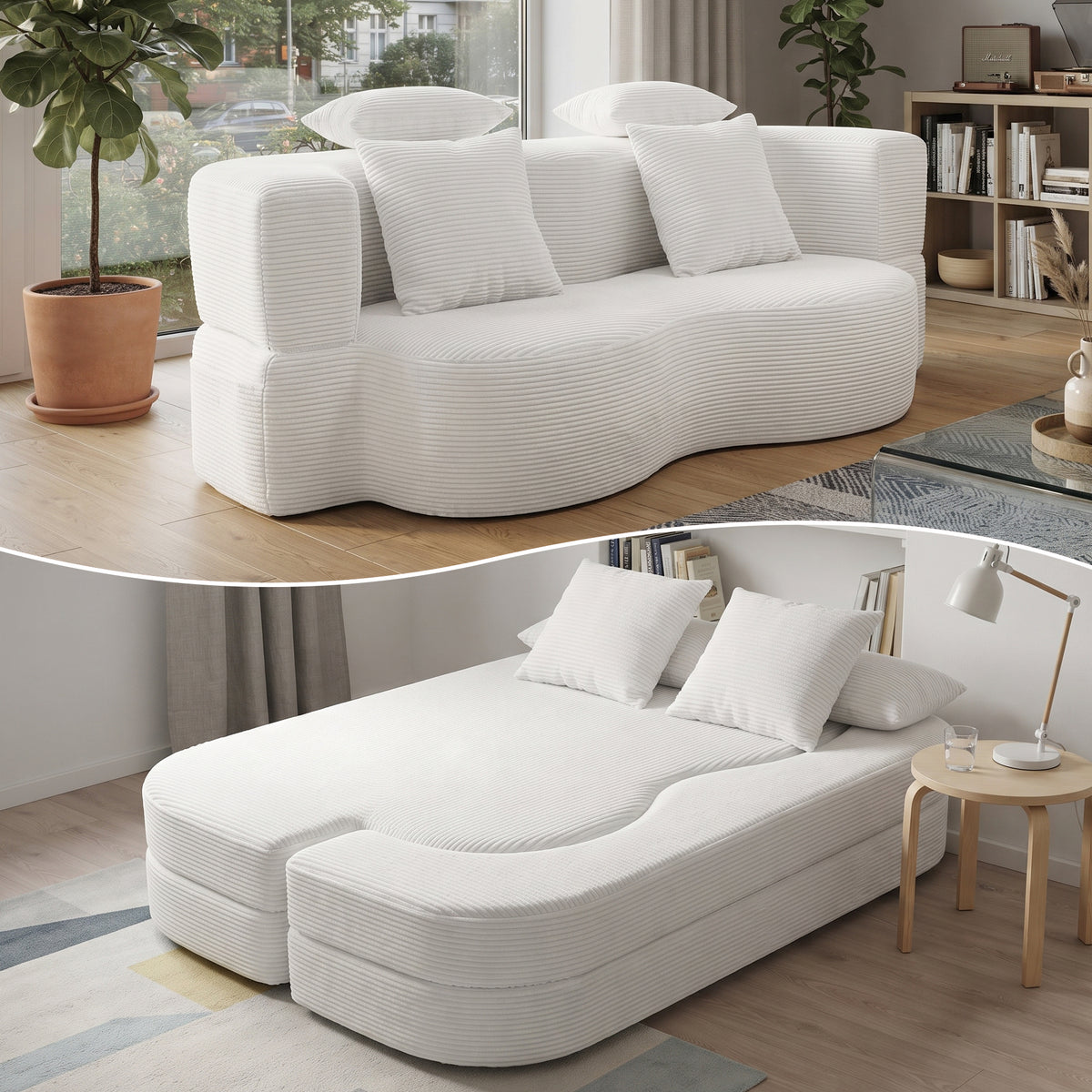 LANOX 2-Sitzer Schlafsofa mit Schlaffunktion, Sofa ohne Montage